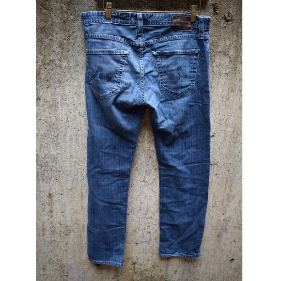 AG Adriano Goldschmied The Matchbox Slim Straight Jeans Men’s 32x34 Blue Denim - Picture 3 of 3